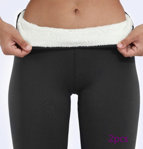 Women's Lamb Wool High Waist Elasticity Leggings BargainsRule