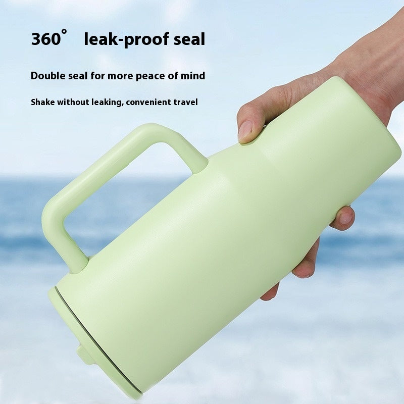 Car Portable Leak-proof Silicone Folding Cup With Straw