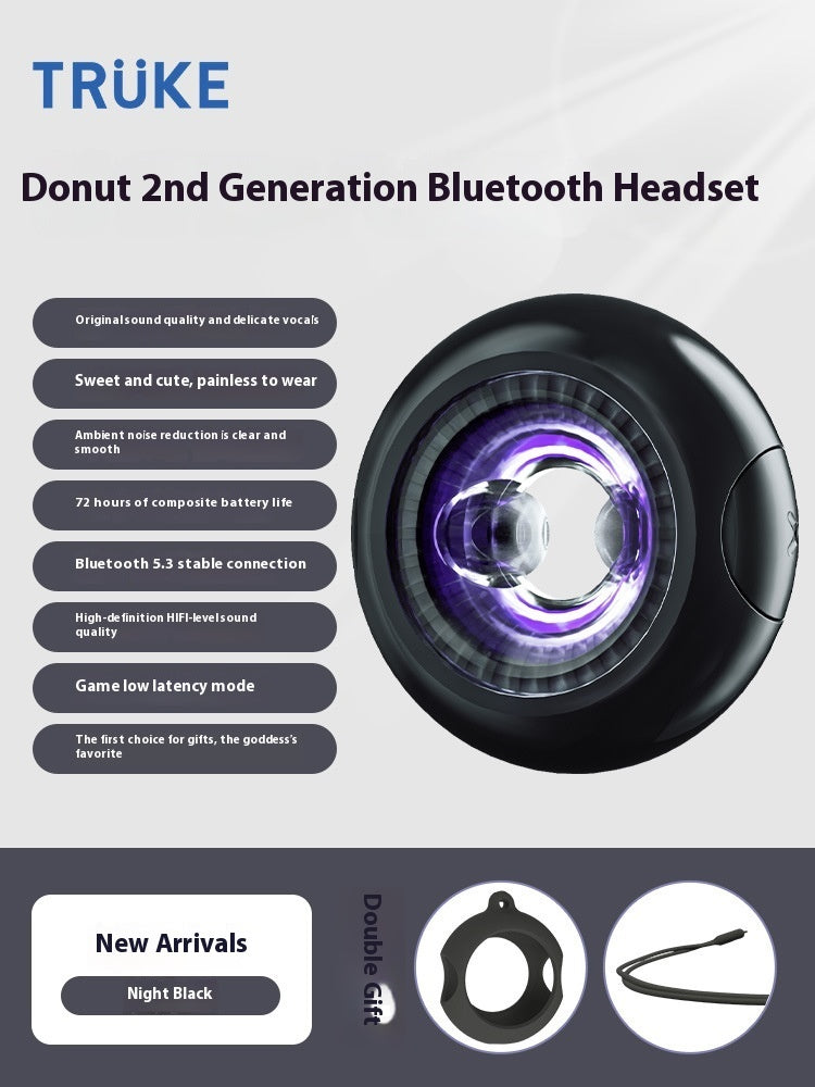 Tws Mini Stereo Donut Bluetooth Headset