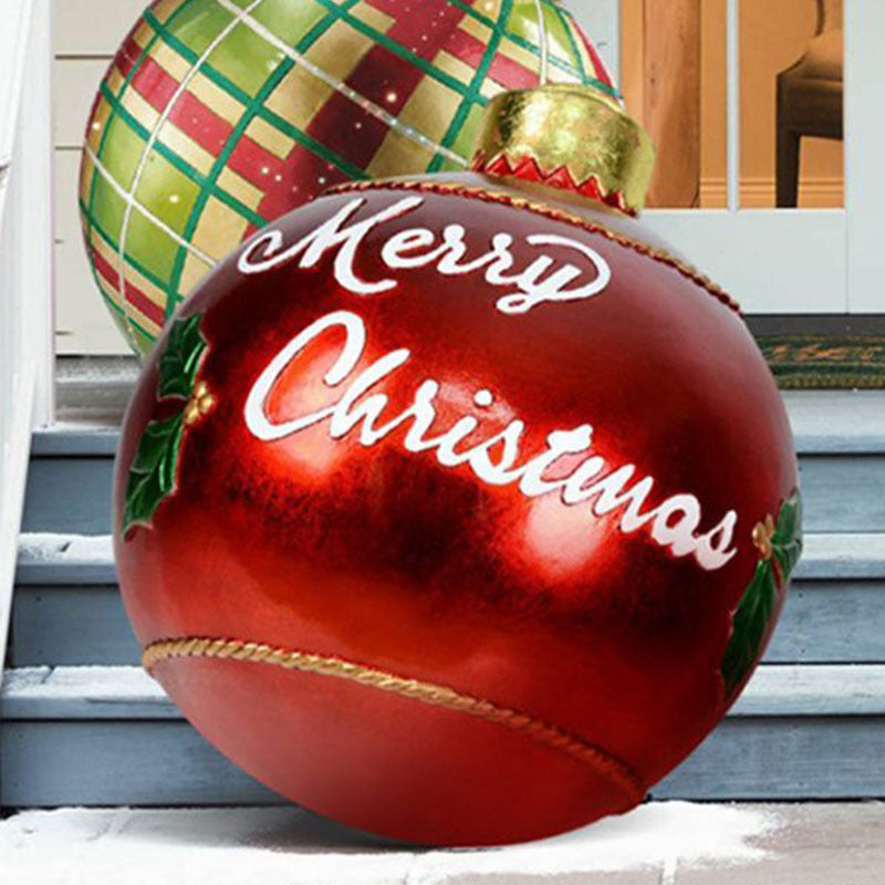 Christmas Ornament Ball Outdoor Pvc 60CM Inflatable Decorated Ball PVC Giant Big Large Balls Xmas Tree Decorations Toy Ball BargainsRule