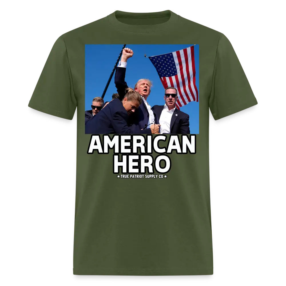 Trump Shot Assassination Attempt American Hero Fist Raised Unisex Classic T-Shirt