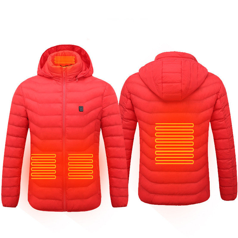 New Heated Jacket Coat USB Electric Jacket Cotton Coat Heater Thermal Clothing Heating Vest Men's Clothes Winter BargainsRule