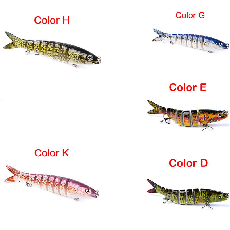 Pike Fishing Lures Artificial Multi Jointed Sections Hard Bait Trolling Pike Carp Fishing Tools BargainsRule