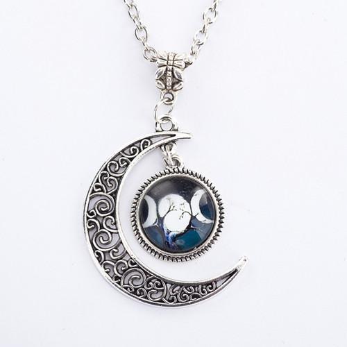 TRIPLE MOON GODDESS PENDANT NECKLACE BargainsRule