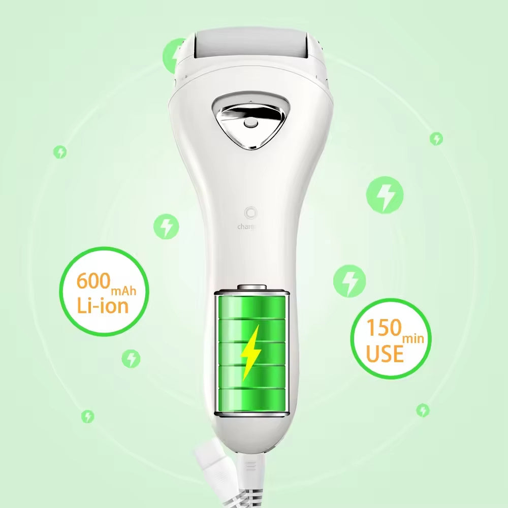 PRITECH 360 Degree Customized USB Rechargeable Professional Electric Pedicure Foot File Callus Remover Machine With Led Light