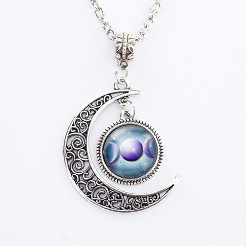 TRIPLE MOON GODDESS PENDANT NECKLACE BargainsRule