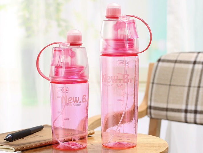 Sports plastic cup spray cup outdoor portable cup creative gift cup hydrating water cup BargainsRule