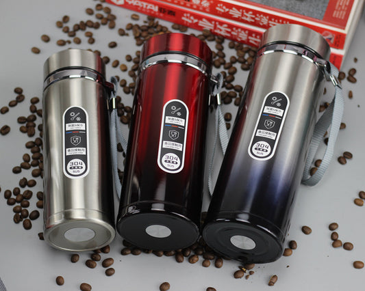 Stainless Steel Gradient Color Large-capacity Vacuum Flask BargainsRule