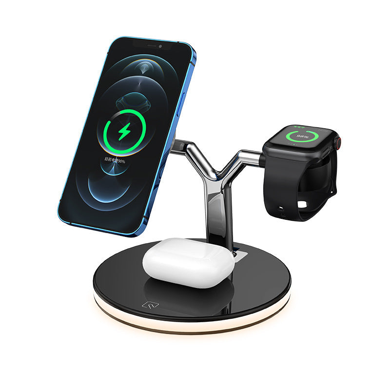 3 In 1 Magnetic Wireless Charger Stand Watch 15W Fast Charging Dock Station For Earbuds Pro BargainsRule