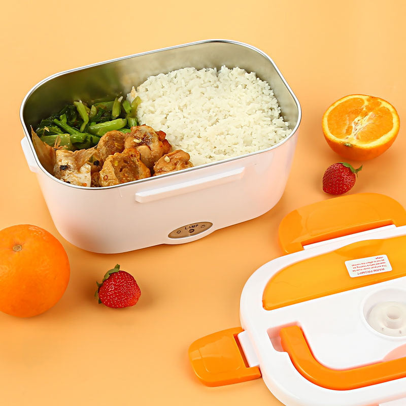 Kitchen Electric Heated Lunch Box Stainless Steel School Car Picnic Food Heating Heater Food Warmer Container BargainsRule