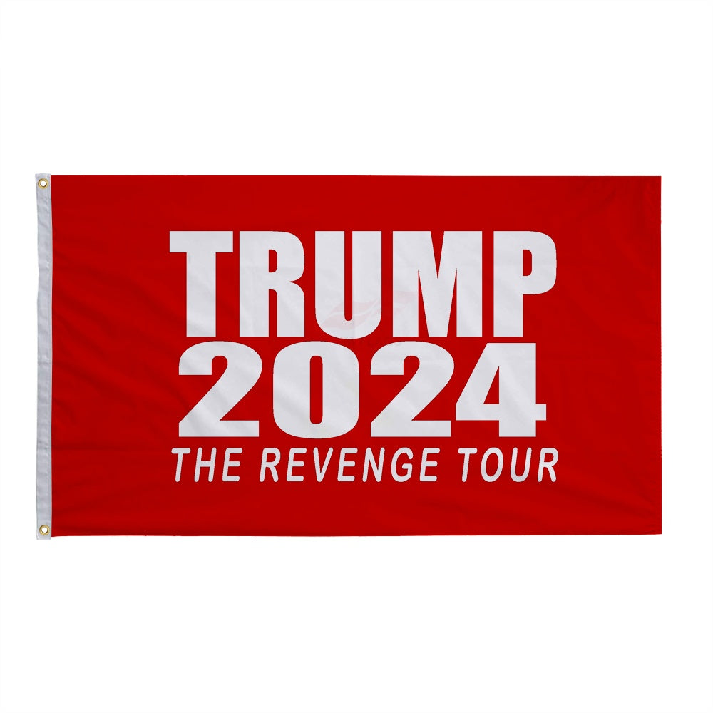 2024 Trump Trump Election President Custom Flag