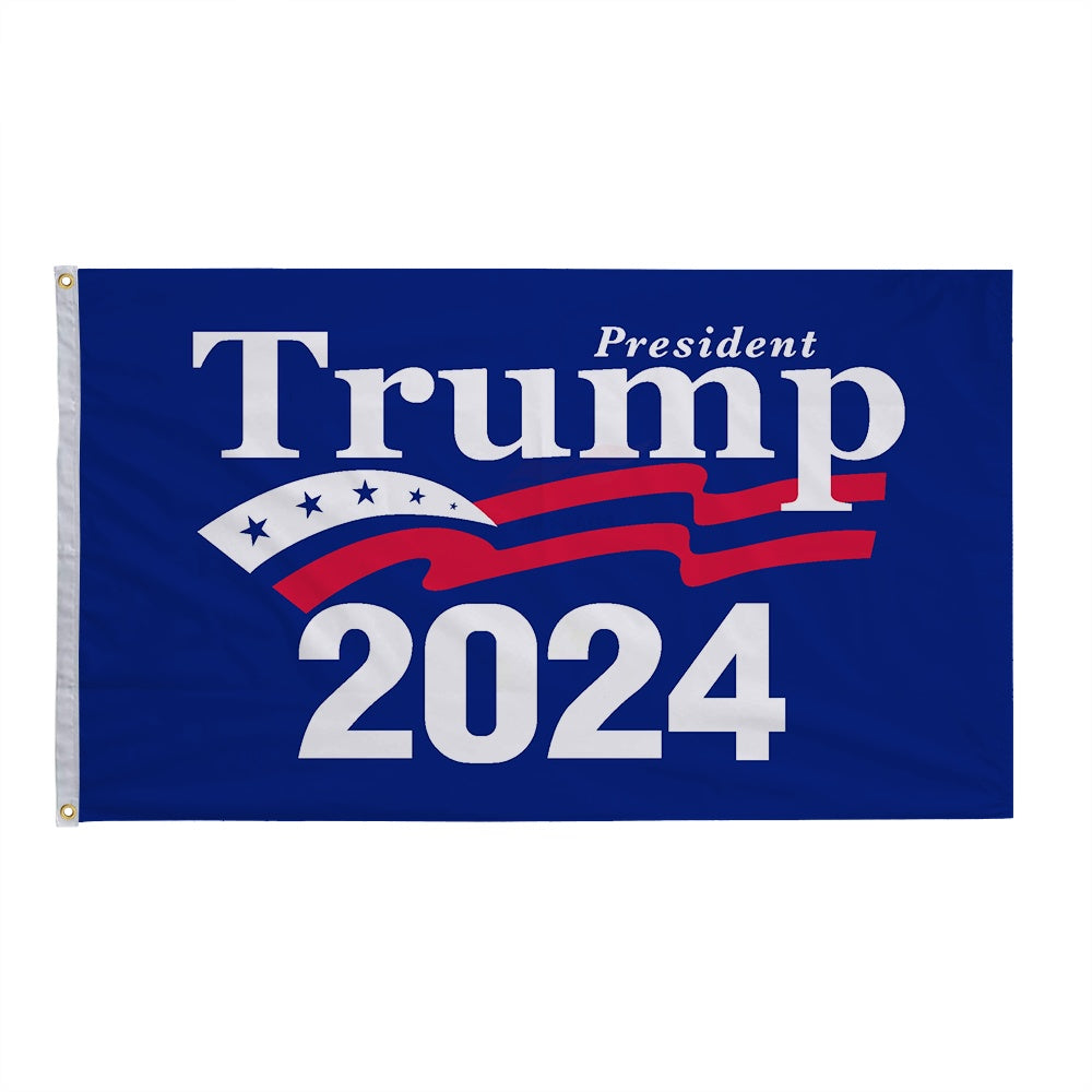 2024 Trump Trump Election President Custom Flag