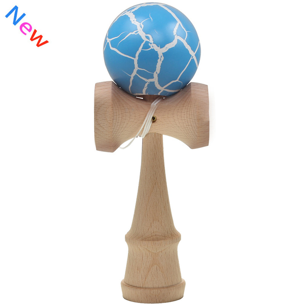 Safety Crack Pattern Toy Bamboo Kendama Best Wooden Educational Toys Kids Toy 7 Colors