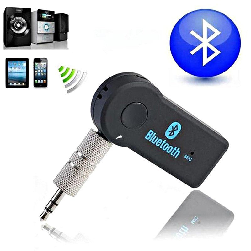 Handfree Car Bluetooth Music Receiver Universal 3.5mm Streaming A2DP Wireless Auto AUX Audio Adapter With Mic For Phone MP3 BargainsRule