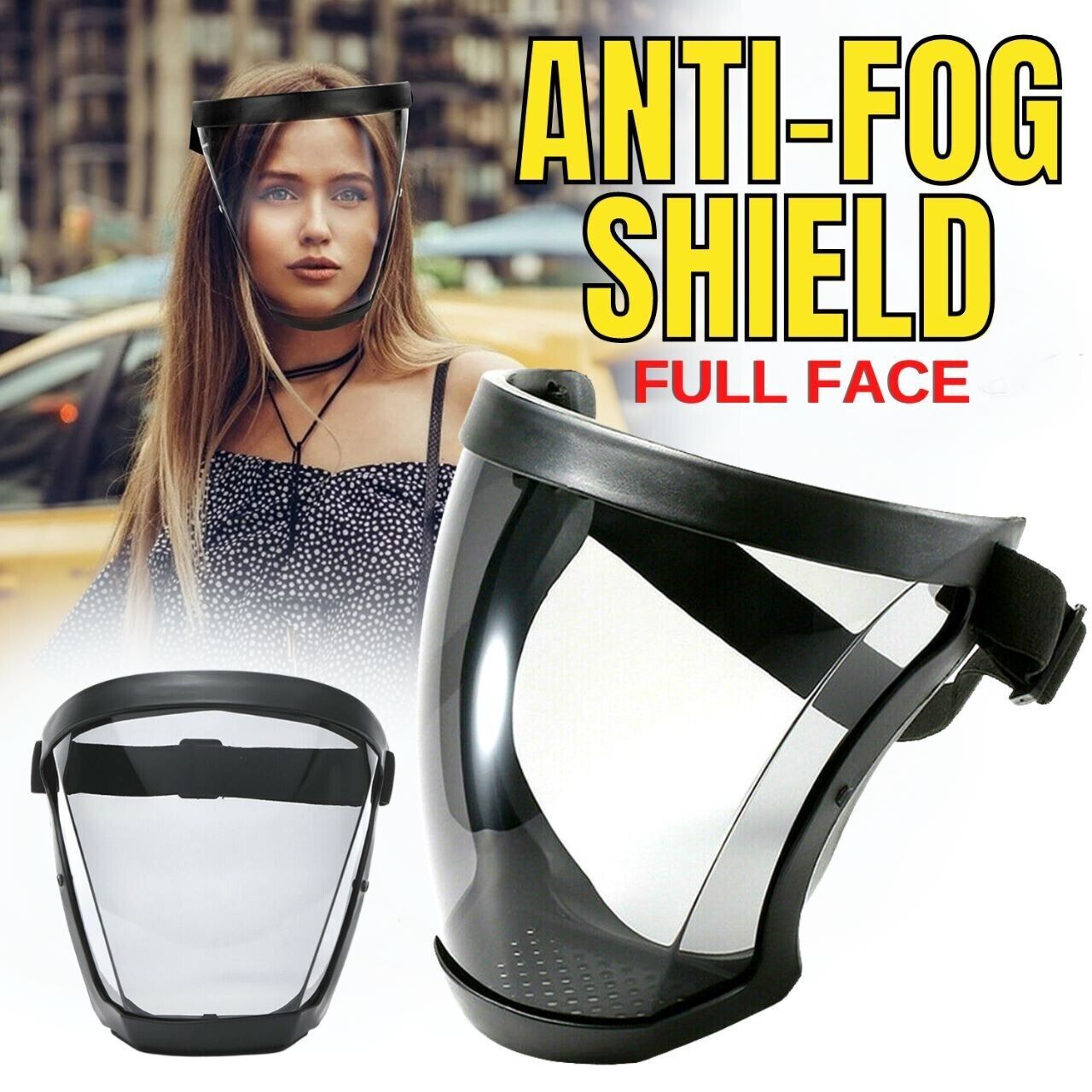 Anti-fog Shield Safety Full Face Super Protective Head Cover Transparent Mask