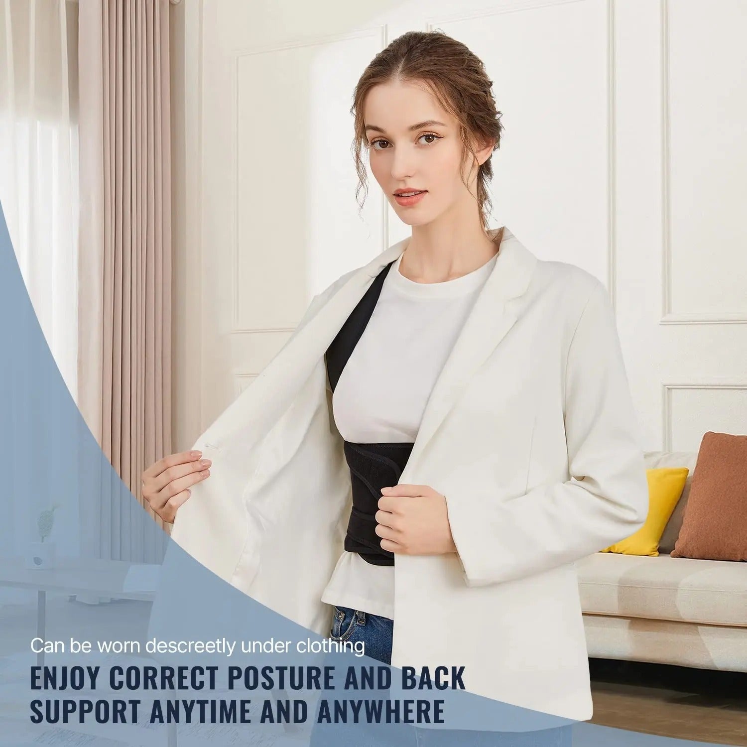 Back Posture Correction Belt Invisible Anti-Humpback Orthotics Band BargainsRule