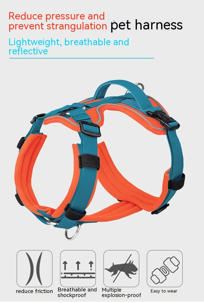 Breathable Reflective Explosion-proof Vest Dog Harness