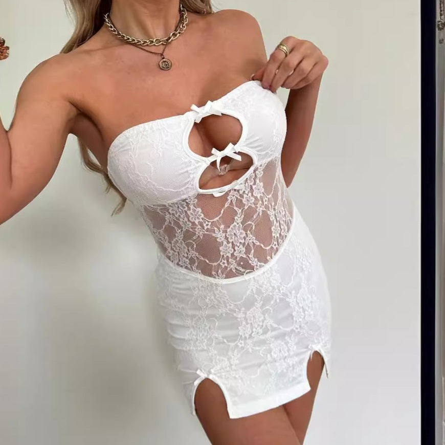 Women's Fashion Hollowed-out Tube Top Dress