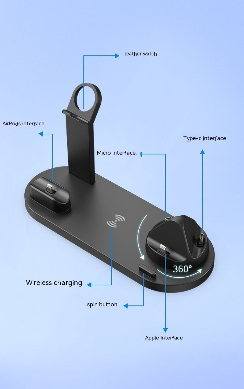 Three-in-one Wireless Charger Mobile Phone Holder BargainsRule