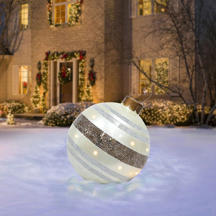 Christmas Ornament Ball Outdoor Pvc 60CM Inflatable Decorated Ball PVC Giant Big Large Balls Xmas Tree Decorations Toy Ball BargainsRule