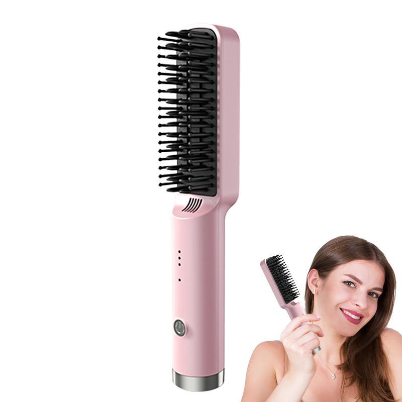 Hair Straightener Brush Fast Heated Straightener Brush Hair Brush Electric Hot Air Comb Hair Straightener Comb EU