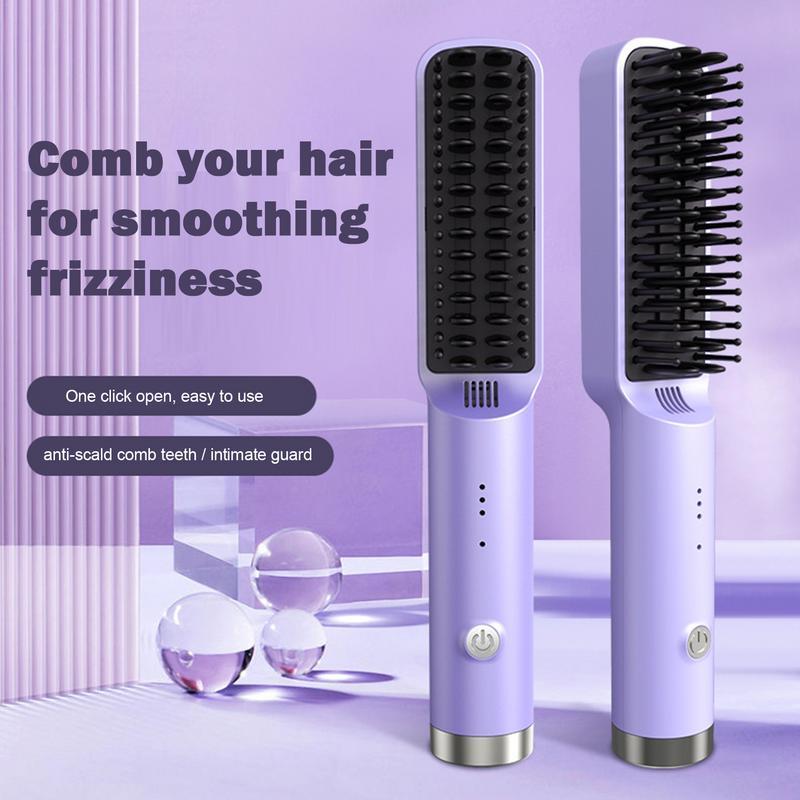 Hair Straightener Brush Fast Heated Straightener Brush Hair Brush Electric Hot Air Comb Hair Straightener Comb EU