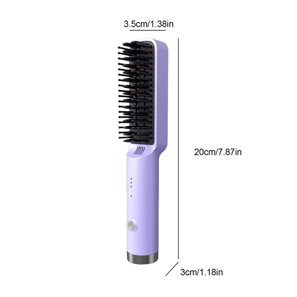 Hair Straightener Brush Fast Heated Straightener Brush Hair Brush Electric Hot Air Comb Hair Straightener Comb EU