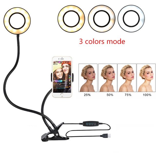 LED Selfie Ring Light for Live Adjustable Makeup Light-8cm Stand BargainsRule