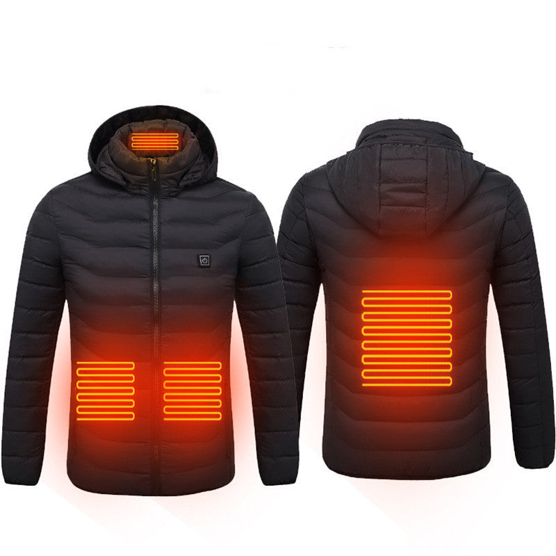 New Heated Jacket Coat USB Electric Jacket Cotton Coat Heater Thermal Clothing Heating Vest Men's Clothes Winter BargainsRule