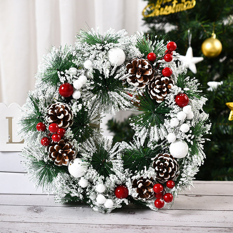 Handmade Simulation Of Christmas Wreath Hanging On The Door BargainsRule