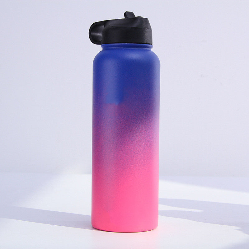 Stainless Steel Wide-mouth Outdoor Sports Vacuum Flask BargainsRule