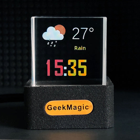 Trendy Mini Transparent WiFi Weather Clock Decoration Display