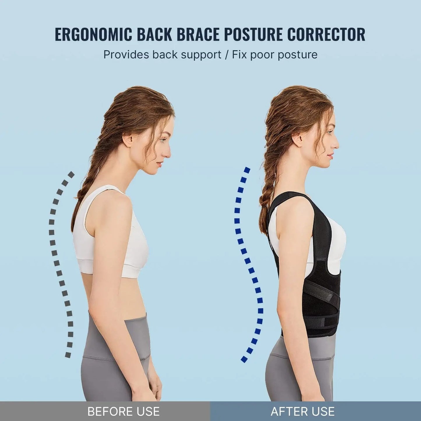 Back Posture Correction Belt Invisible Anti-Humpback Orthotics Band BargainsRule