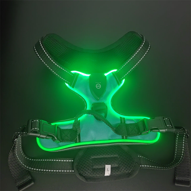 New LED Pet Luminous Night Walking Dog Car Accident Prevention Adjustable Flash Dogs And Cats Vest