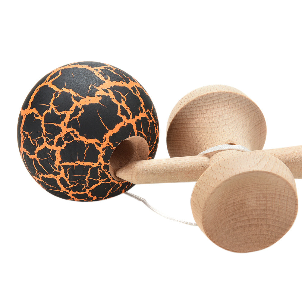 Safety Crack Pattern Toy Bamboo Kendama Best Wooden Educational Toys Kids Toy 7 Colors