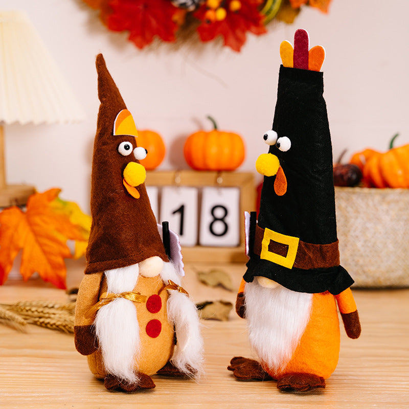 New Thanksgiving Home Decorations Thanksgiving Turkey Doll Ornaments