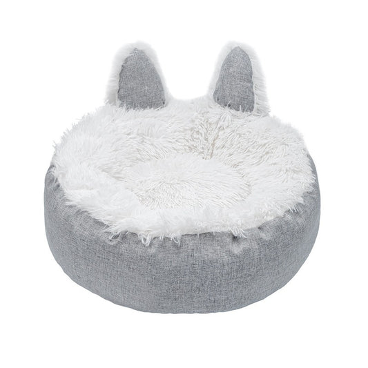 Supply Best Selling Faux Far Comfortable Plush Indoor Cat Bed House Cat Bed Plush Dog Cat Fluffy Bed