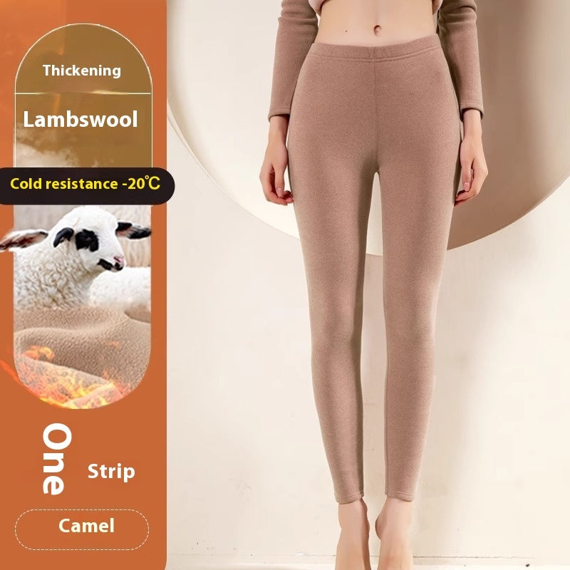 Warm Cashmere Leggings Winter Solid Slim Pants Fashion Trousers For Women Clothing BargainsRule