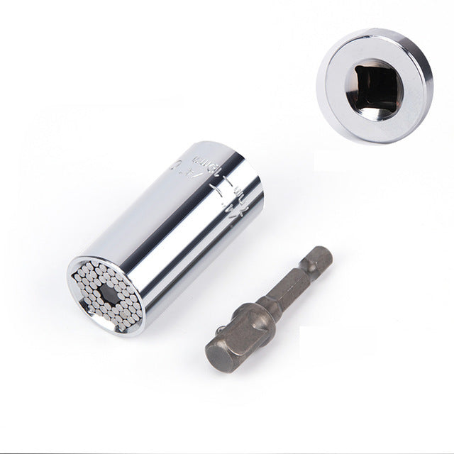 Home Repair Ratchet Socket Wrench Chrome Vanadium Steel Hand Drill Sleeve 7-19mm BargainsRule