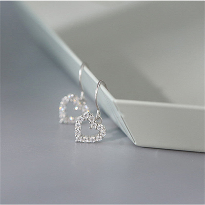 Heart Sparkling Diamond Earrings BargainsRule