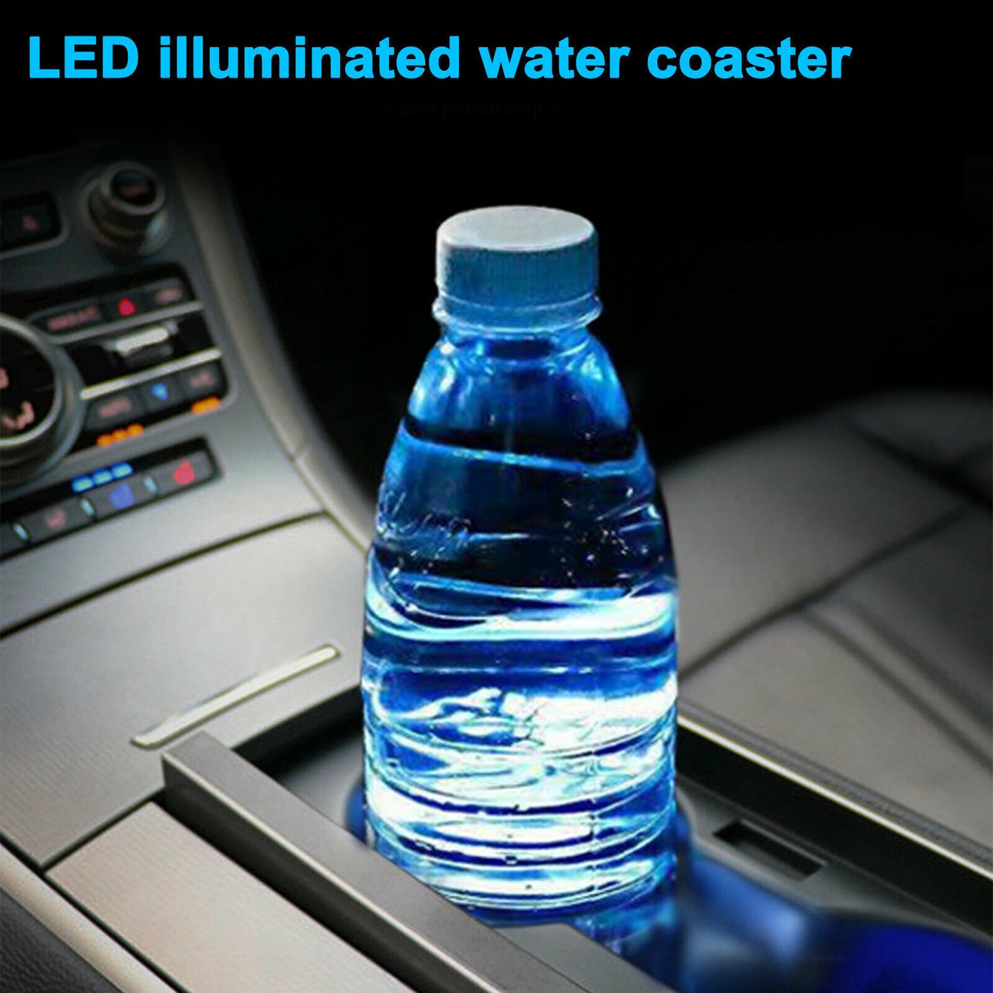 USB Charging Car Led Cup Holder Water Bottom Mat BargainsRule