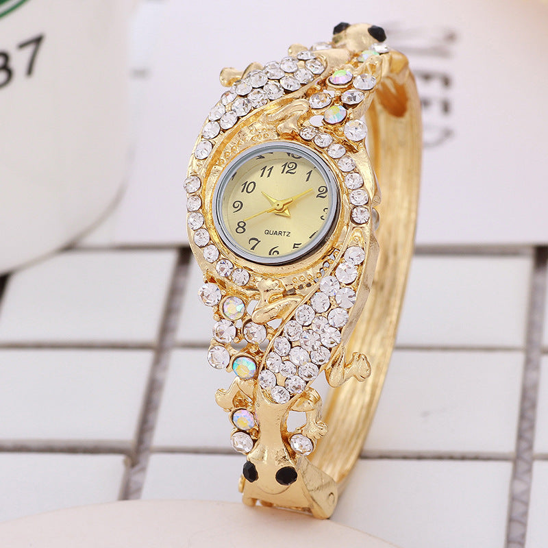 Diamond and gold bracelet watch BargainsRule