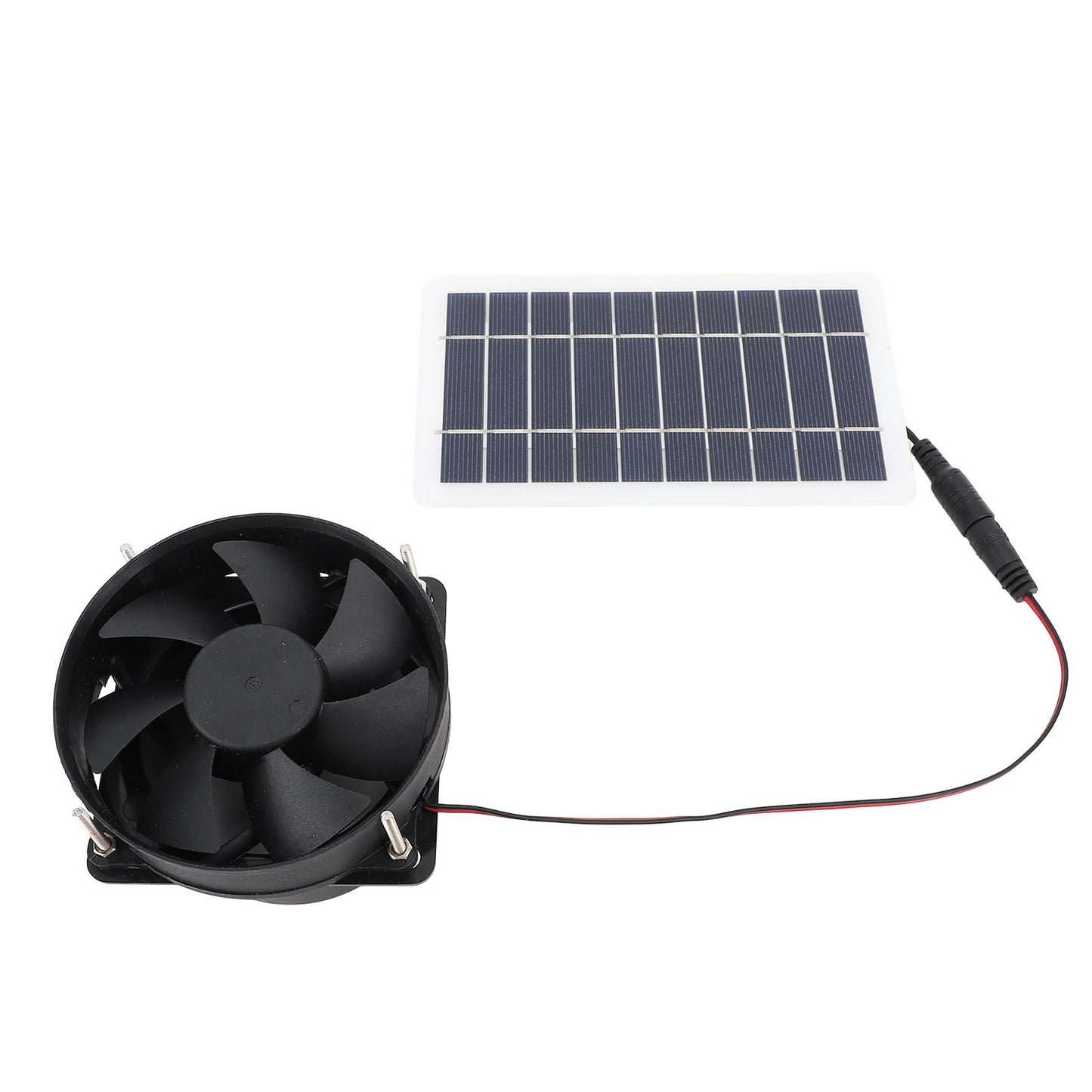 10W Solar Panel Powered Fan Kit Monocrystalline Silicon Solar Powered Exhaust Fan Portable Silent Solar Panel Fan for Outdoor