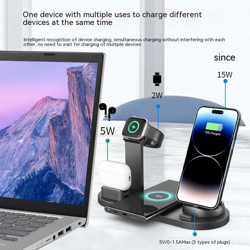 Three-in-one Wireless Charger Mobile Phone Holder BargainsRule