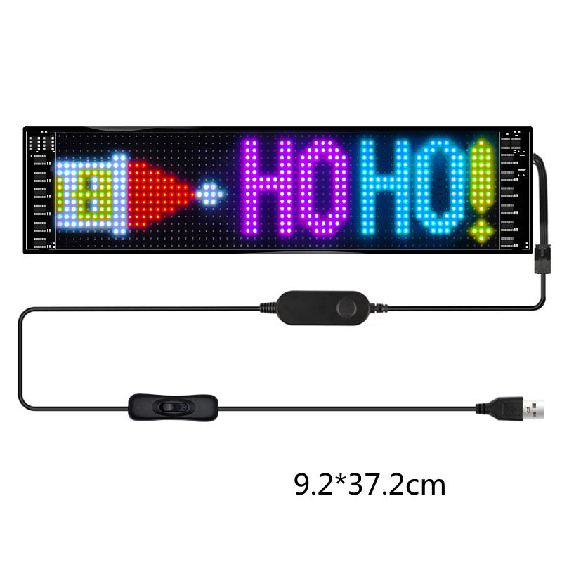 Programmable Car LED Sign LED Full-color Advertising Screen Ultra-thin Display Screen Custom Text Pattern Animation Display Car BargainsRule