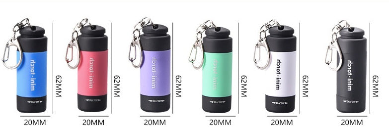 Mini Torch Strong Light Led Lighting Rechargeable Plastic Keychain Light