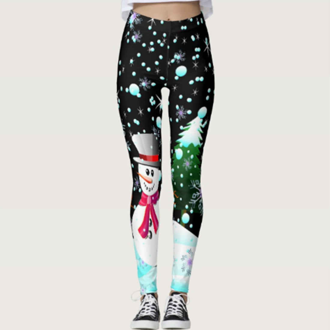 Music Print Sports Cropped Pants