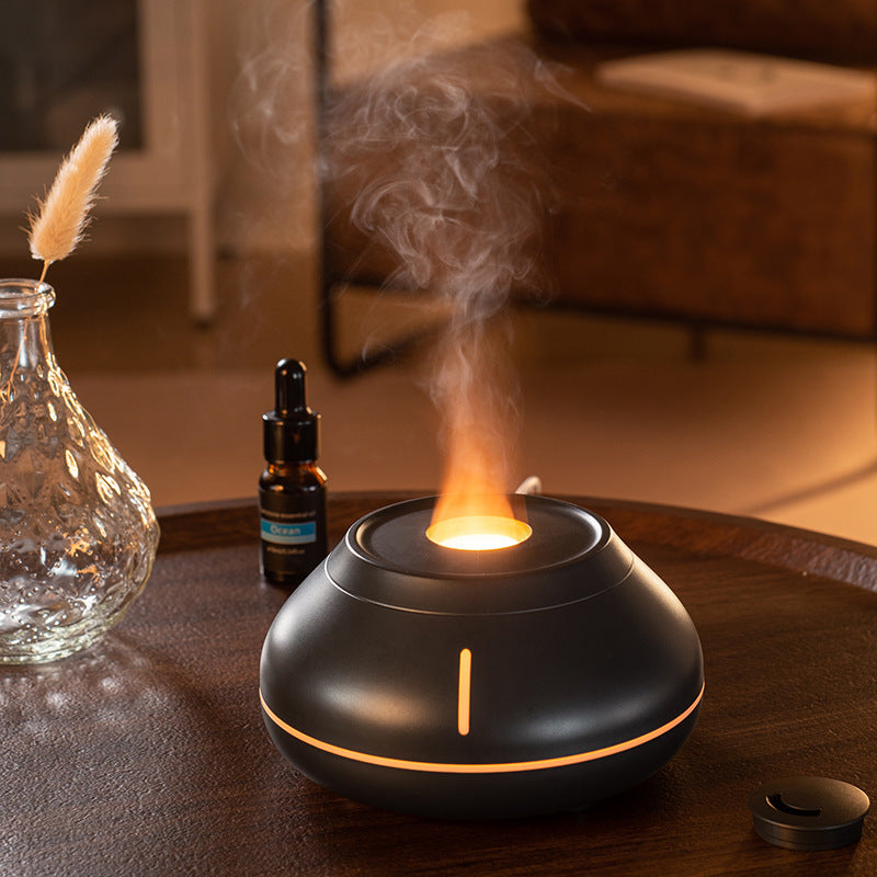 New Humidifier Colorful Simulation Flame Aroma Diffuser Desktop Creativity Humidifier For Home Room BargainsRule