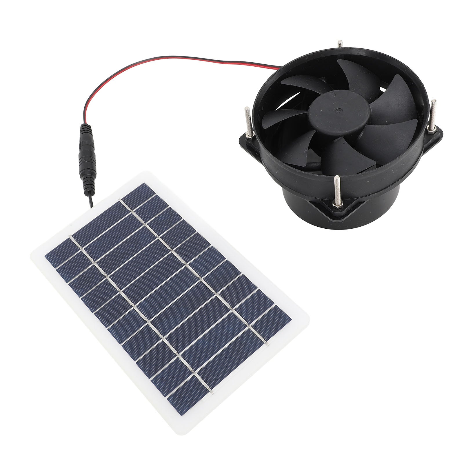 10W Solar Panel Powered Fan Kit Monocrystalline Silicon Solar Powered Exhaust Fan Portable Silent Solar Panel Fan for Outdoor BargainsRule