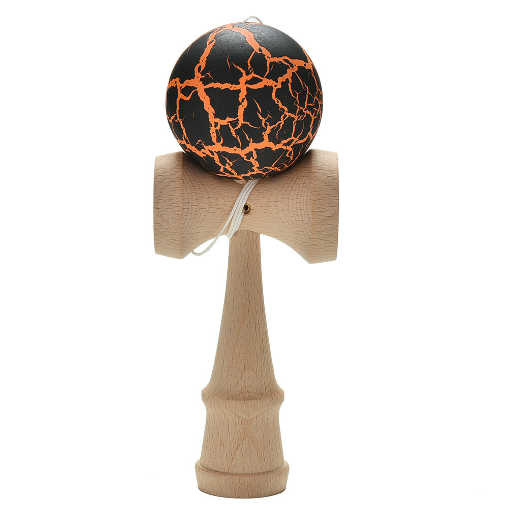 Safety Crack Pattern Toy Bamboo Kendama Best Wooden Educational Toys Kids Toy 7 Colors